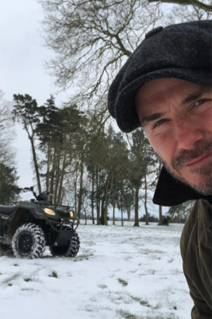 Дэвид Бекхэм с детьми