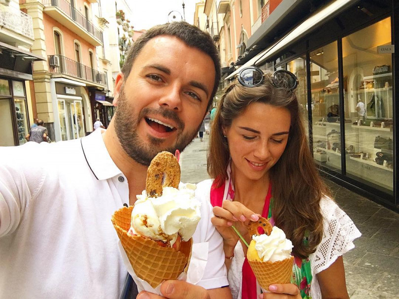 Григорий и Кристина Решетник в Италии