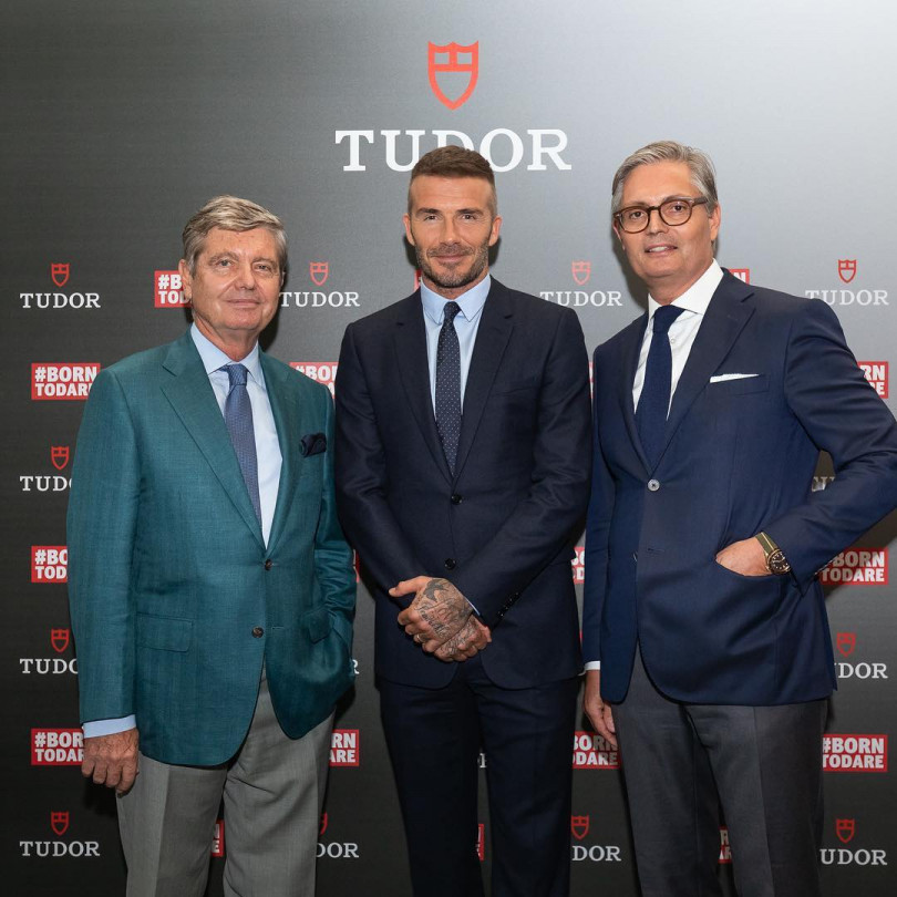 Дэвид Бекхэм на презентации