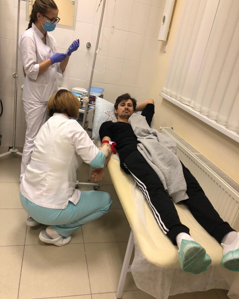 Женя Кот в больнице