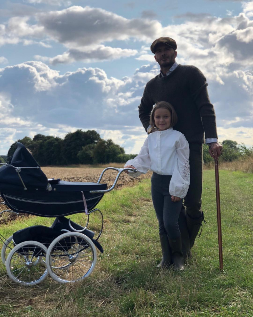 Дэвид Бекхэм с Харпер Бекхэм