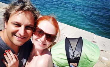 Лена Катина с мужем