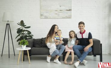 Владимир Остапчук с женой и детьми