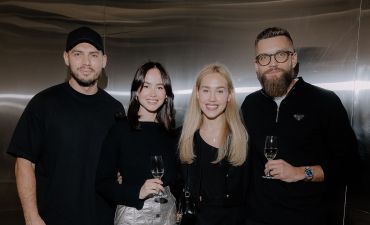 Леся Нікітюк, Нікіта Добринін і Даша Квіткова на відкритті нового модного простору CHER’17