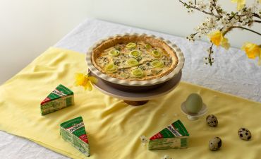 кіш з куркою, шпинатом і сиром Dorblu