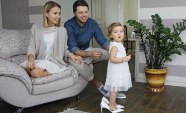 Маша Виноградова с семьей