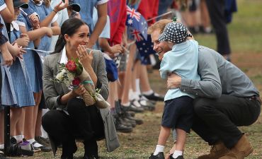 Меган Маркл и принц Гарри с детьми