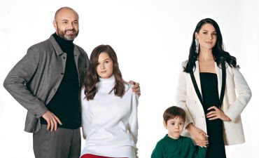 Маша Ефросинина с семьей в журнале Viva!