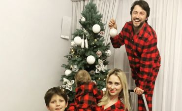 Сергей Притула с женой и детьми