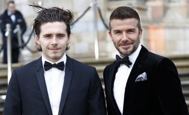 Дэвид Бекхэм с сыном Бруклином