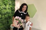 Наталья Холоденко отвела сына в первый класс