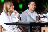 Владимир и Елена Зеленская на встрече с Милой Кунис и Эштоном Катчером