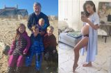 Алек Болдуин с детьми и женой