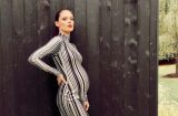 Безупречный total white браз: беременная Коко Роша в белом свитшоте и джоггерах