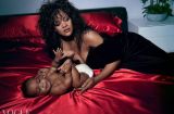 Беременная Рианна с мужем Asap Rocky и 9-месячным сыном в семейной фотосессии для Vogue