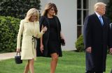 Модная битва: Мелания Трамп и Бриджит Макрон появились вместе в Белом доме