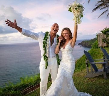 Дуэйн Джонсон и Лорен Хэшиан