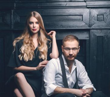 Денис Повалий с женой