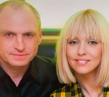 Оля Полякова с мужем