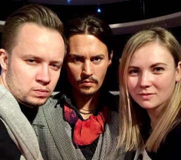 Артем Гагарин в Амстердаме с женой