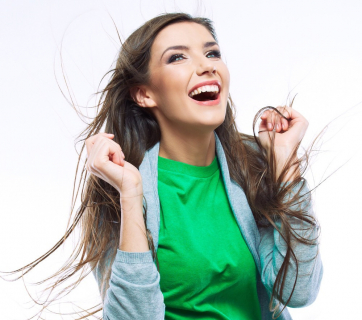 Girl in green