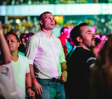 Виталий Кличко натанцевался на концерте RHCP в Киеве