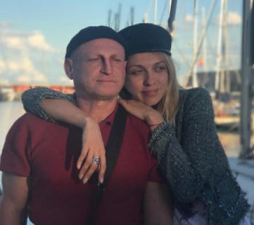 Оля Полякова с мужем