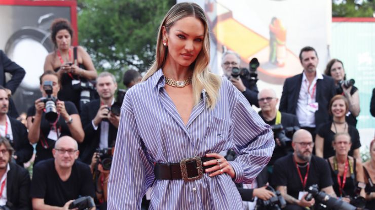 Кэндис Свейнпол в рубашке из коллекции Etro