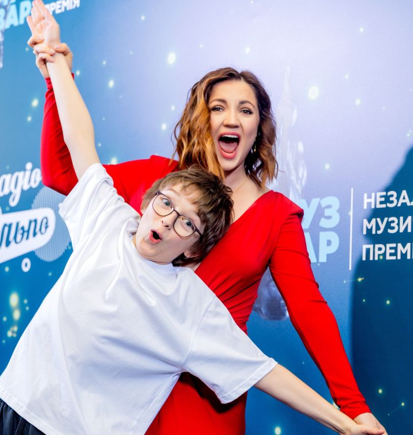 Оля Цибульська з сином Нестором