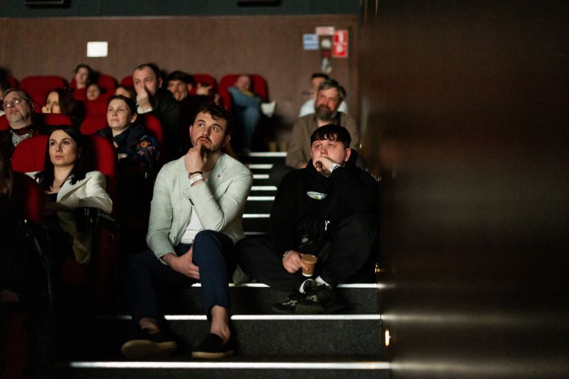 Женя Янович, Міша Лебіга на премʼєрі фільму «Ми, наші улюбленці та війна»