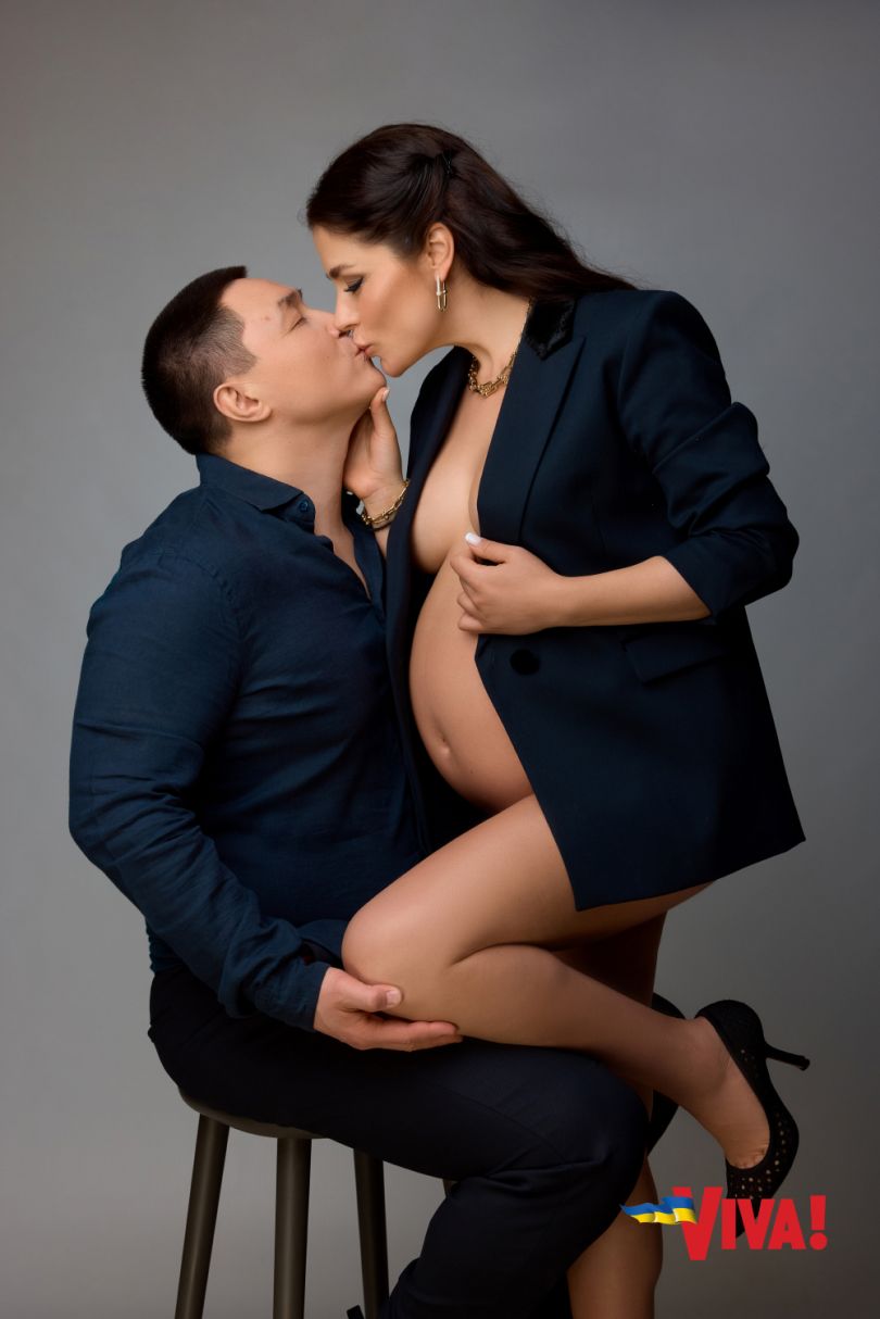Вагітна Іванна Онуфрійчук і її чоловік Алмаз у фотосесії Viva.ua