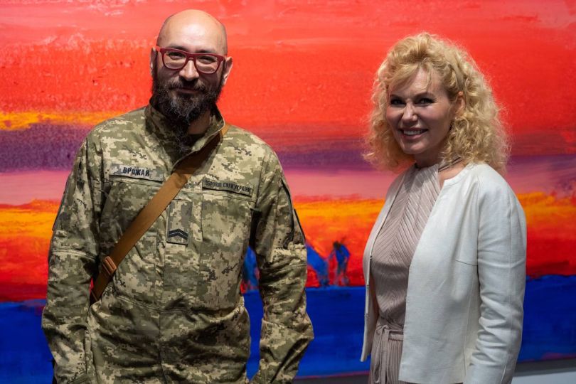 Захисник України з позивним “Врожай” та Наталія Заболотна