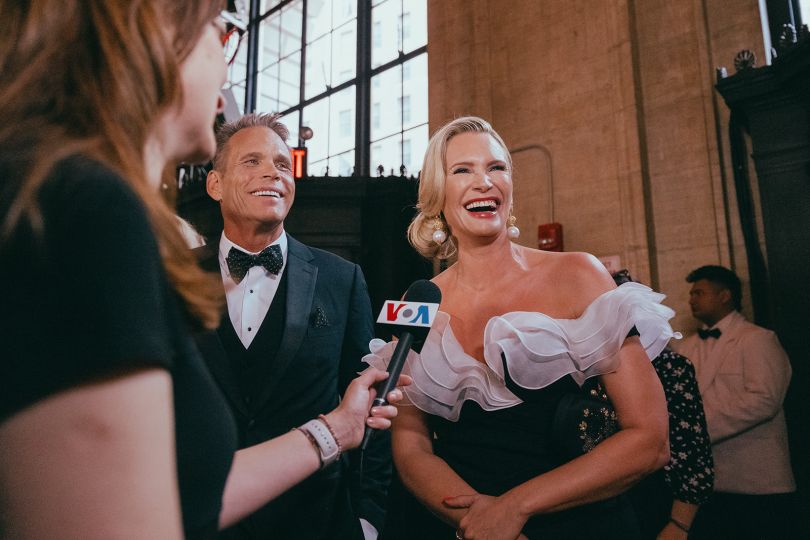 Кріс Браунінг і Наташа Хенстрідж на премії TOP USA Awards