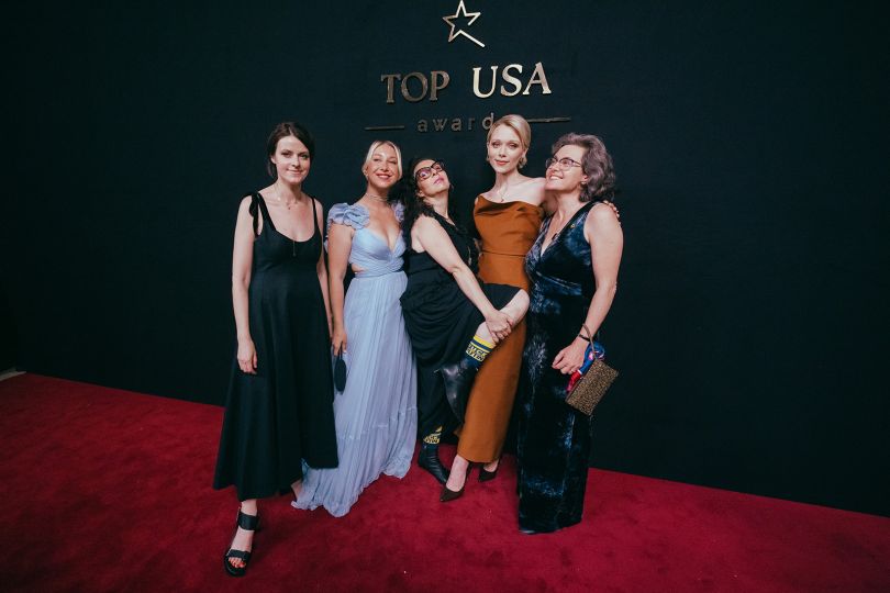 Ольга Самофалова, Стася Ровінська, Іванна Сахно на премії TOP USA Awards