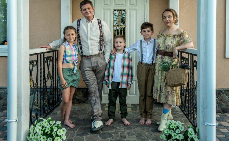 Євген Сморігін з дружиною і дітьми