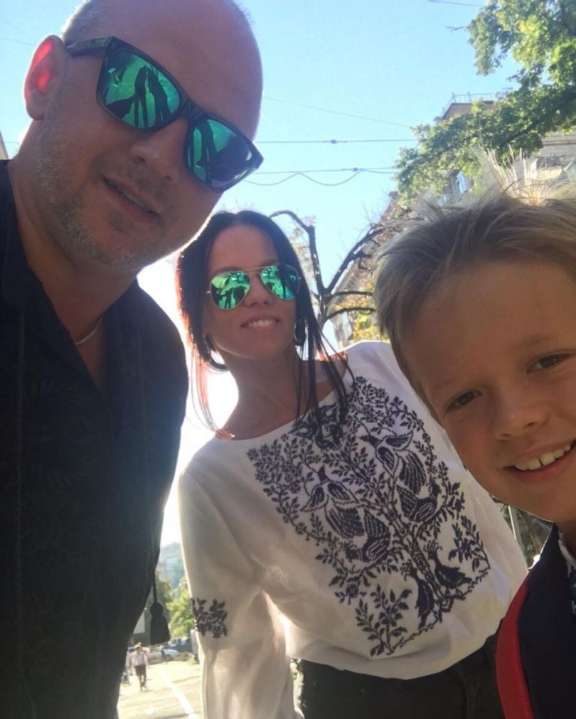 Потам і його син Андрій і колишня дружина Ірина Горова