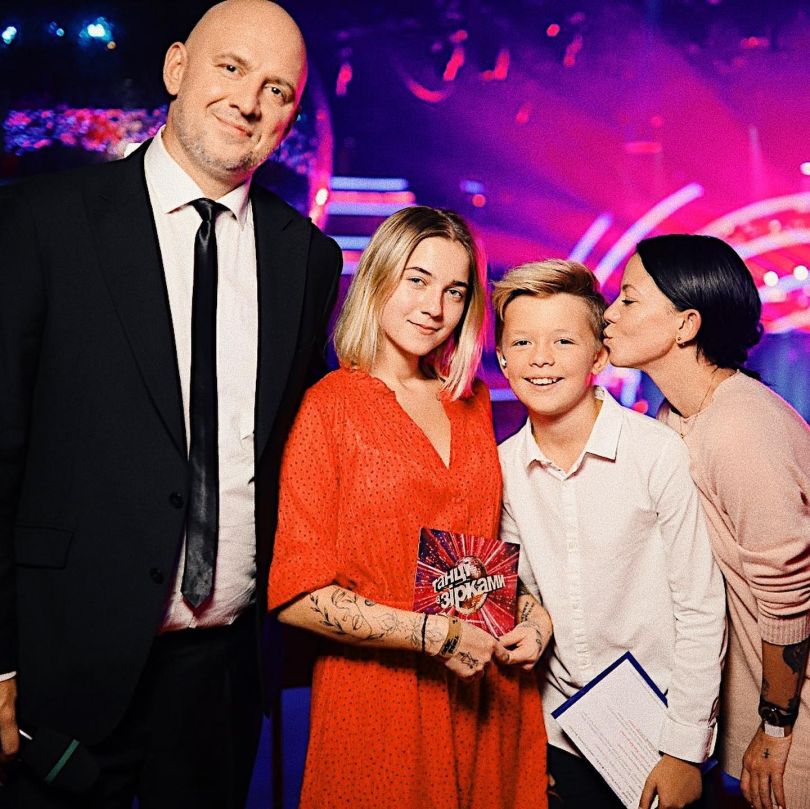 Потам і його діти: син Андрій і названа дочка Наташа, а також колишня дружина Ірина Горова