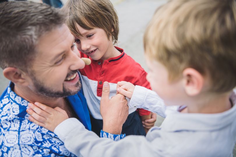 Олександр Бережок і його діти