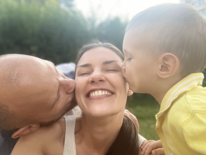 Тетяна Малкова з чоловіком Дмитром і сином