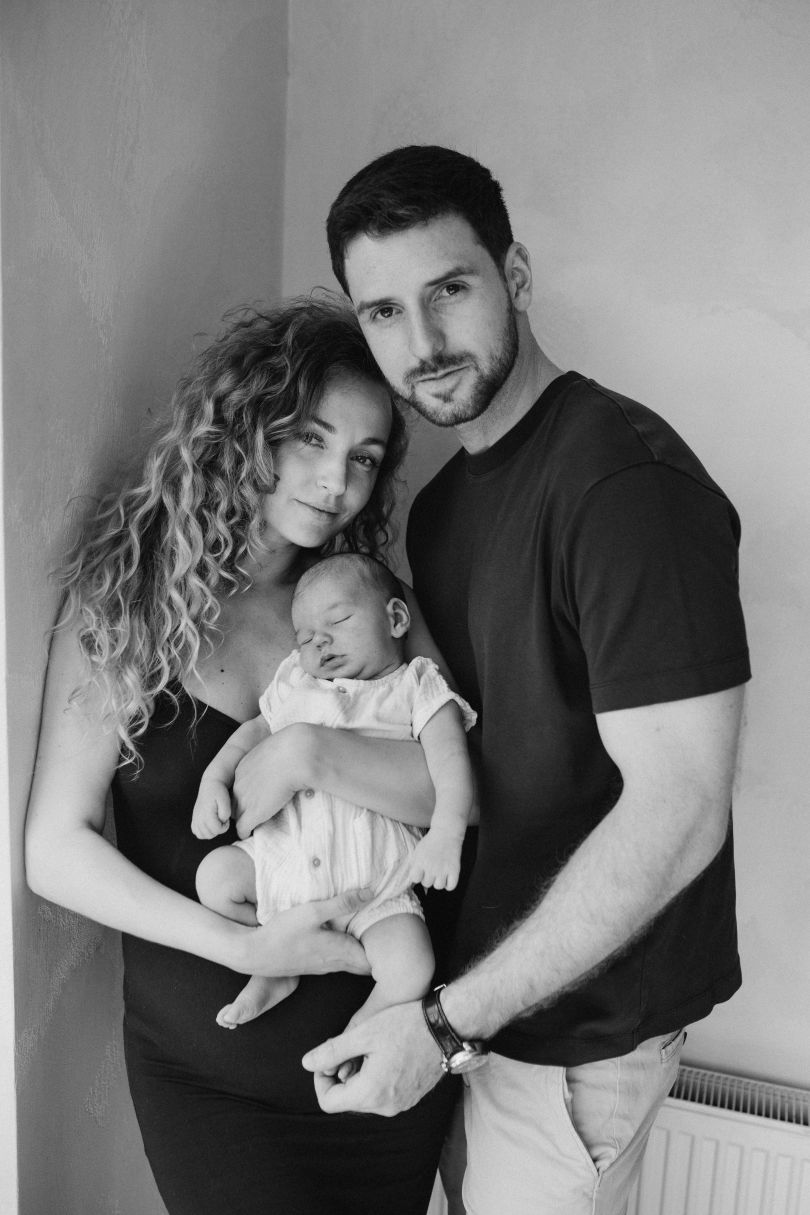 Павло Текучев з дружиною Ангеліною і сином Матвієм