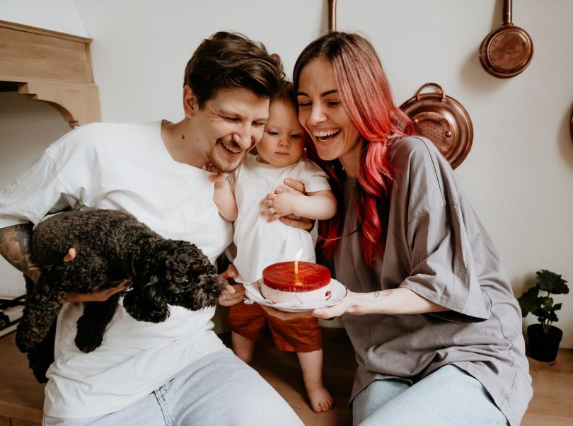 MamaRika з чоловіком і сином