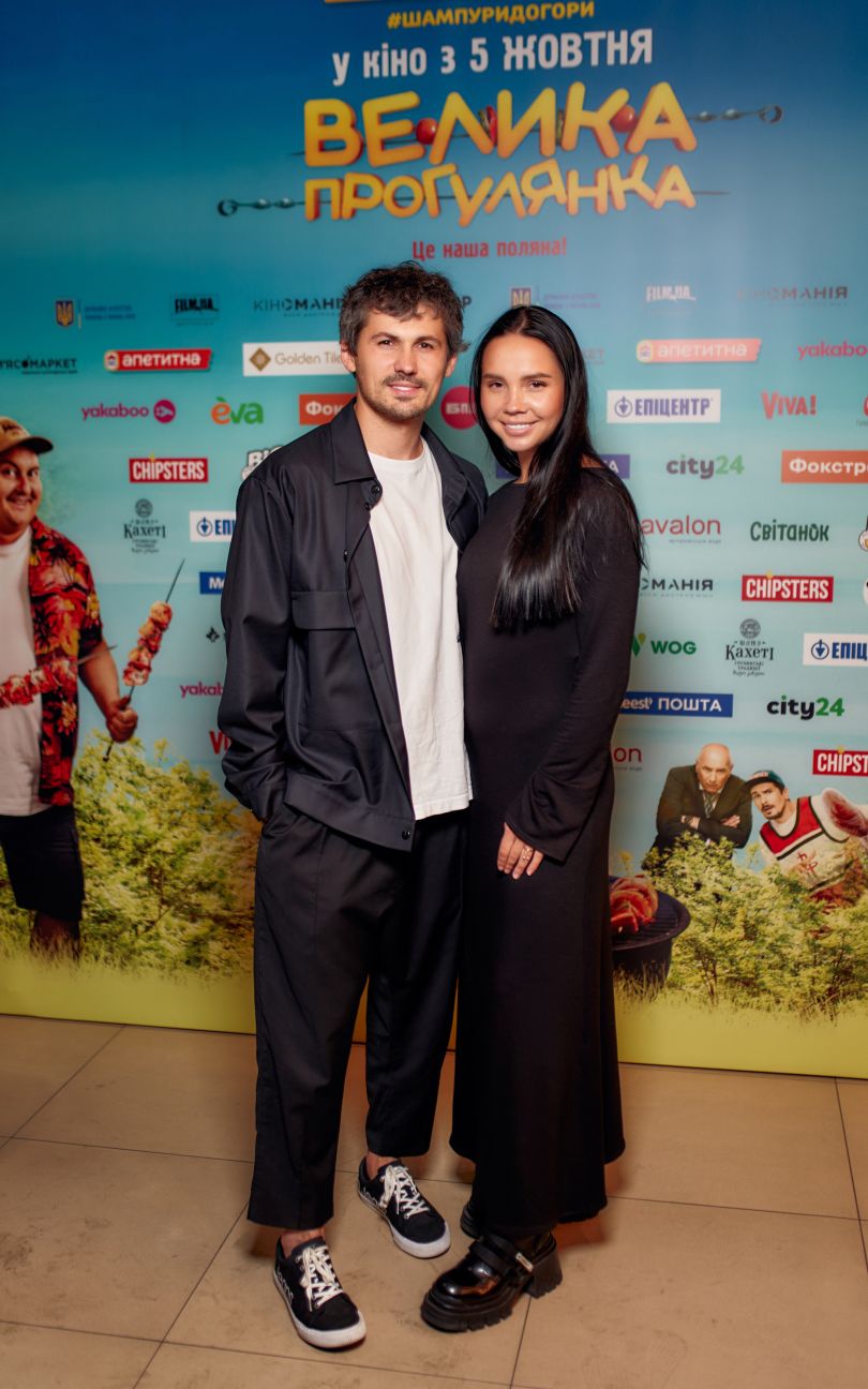 Євген Кот з дружиною Наталією Татарінцевою на премʼєрі фільму &laquo;Велика прогулянка&raquo;