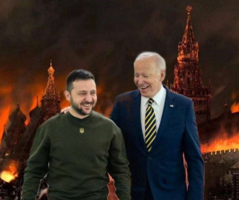 меми про візит Джо Байдена в Київ