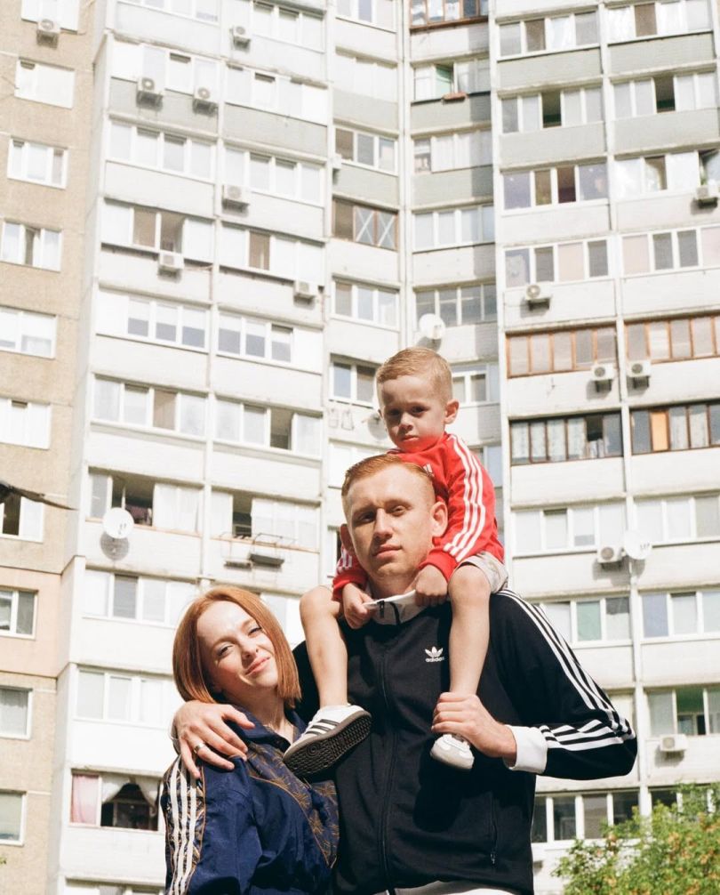 Олександр Рудинський і його дружина Марія Рудинська з сином