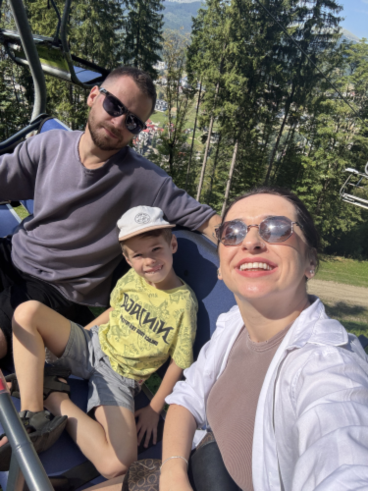 Юрій Вихованець і Fiїnka з сином