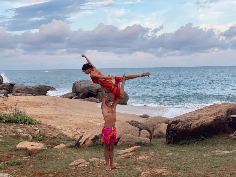 Екатерина Кухар и Александр Стоянов в отпуске на Шри-Ланке