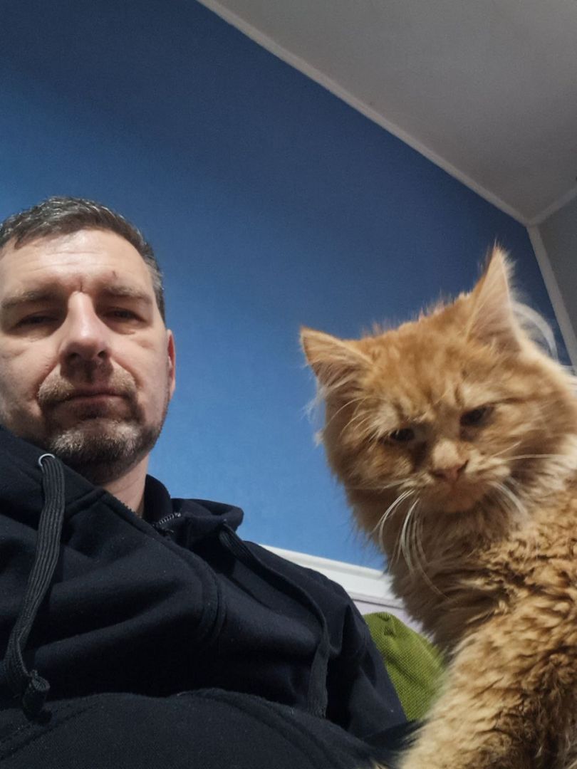 Вадим Карп&rsquo;як і кішка Хрустя