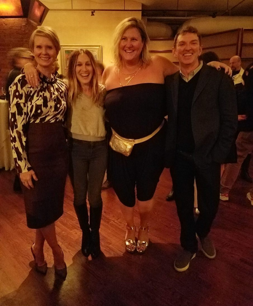 Синтия Никсон и Сара Джессика Паркер на вечеринке