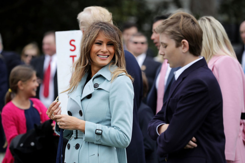 Мелания Трамп с сыном
