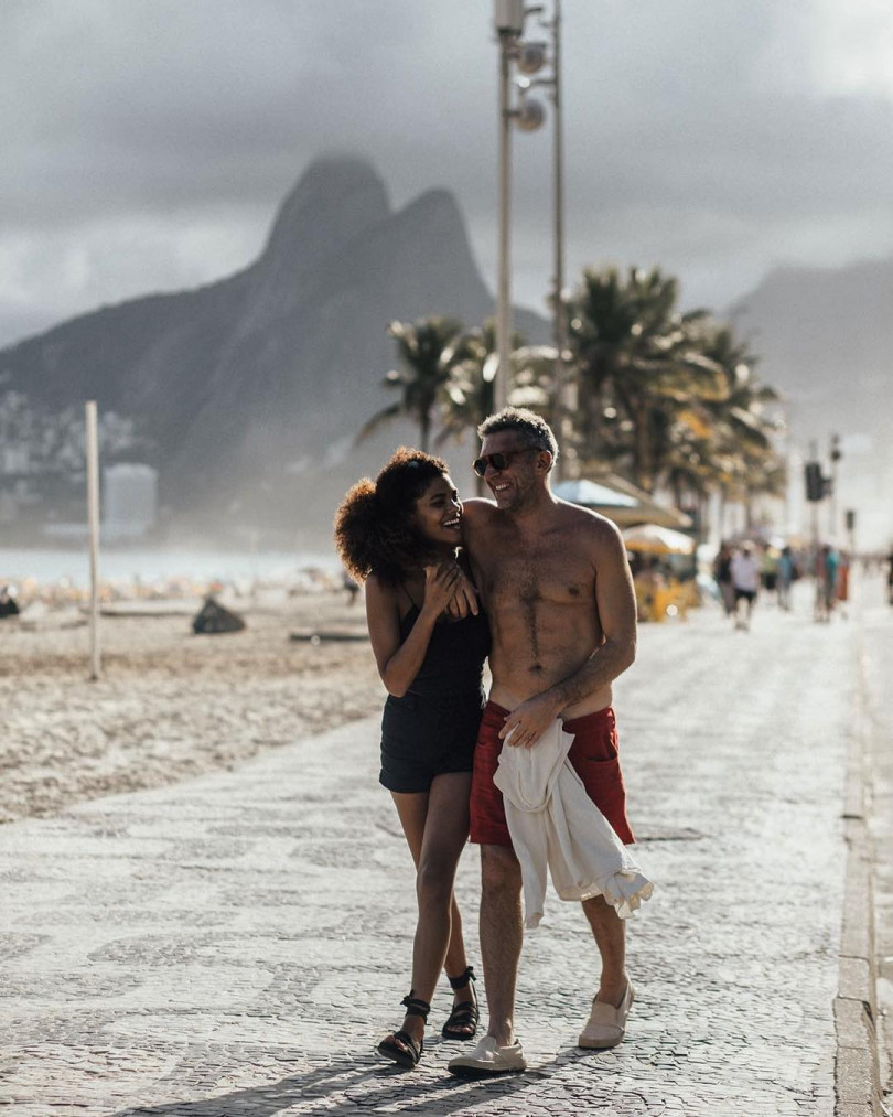 Венсан Кассель с моделью Тиной Кунаки